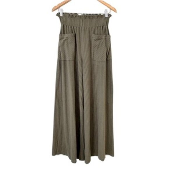 Free People Movement Blissed Out Wide Leg Pants Green Size XS Relaxed Fit NWOT - Picture 2 of 13